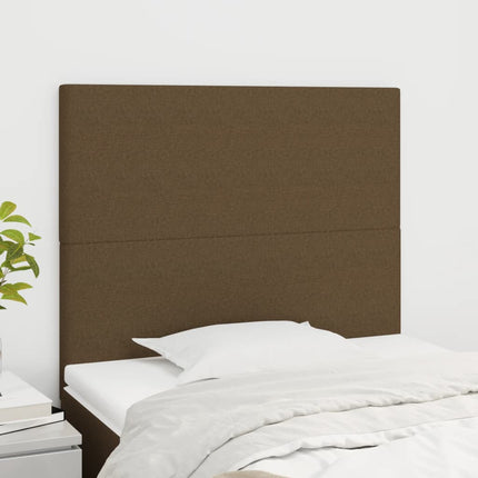 sengegavl mørkebrun 100x5x118/128 cm stof
