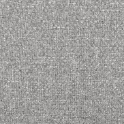 sengegavl lysegrå 144x5x118/128 cm stof