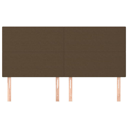 sengegavl mørkebrun 160x5x118/128 cm stof