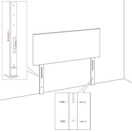 sengegavl mørkebrun 144x5x118/128 cm stof