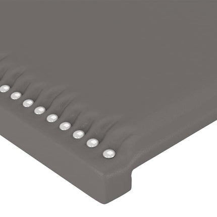 sengegavl grå 100x5x118/128 cm kunstlæder