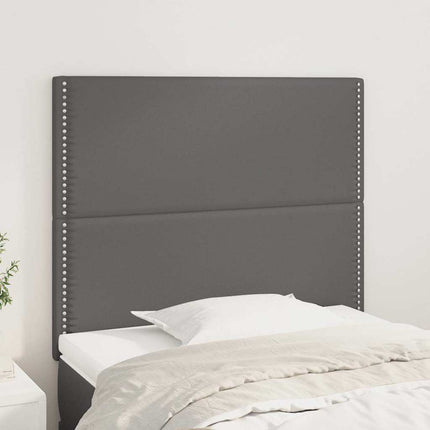 sengegavl grå 100x5x118/128 cm kunstlæder