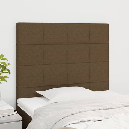 sengegavl mørkebrun 90x5x118/128 cm stof