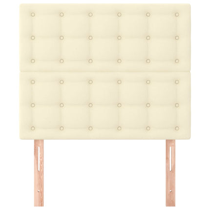 sengegavl cremefarvet 90x5x118/128 cm kunstlæder