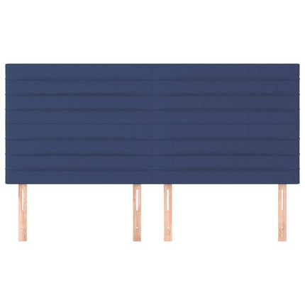 sengegavl blå 160x5x118/128 cm stof