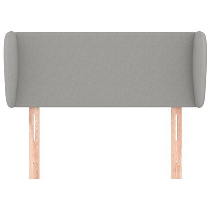 sengegavl med kanter 83x23x78/88 cm stof lysegrå