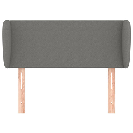 sengegavl med kanter 83x23x78/88 cm stof mørkegrå