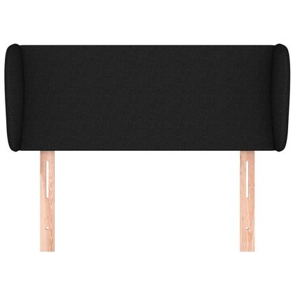sengegavl med kanter 83x23x78/88 cm stof sort