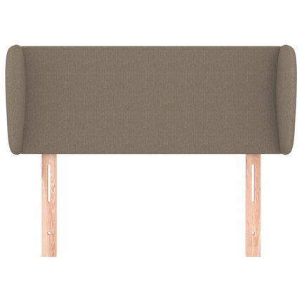 sengegavl med kanter 83x23x78/88 cm stof gråbrun
