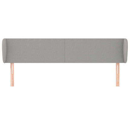 sengegavl med kanter 147x23x78/88cm stof lysegrå