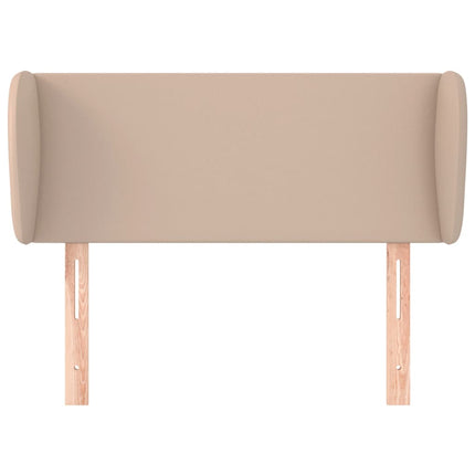 sengegavl med kanter 83x23x78/88 cm kunstlæder cappuccino