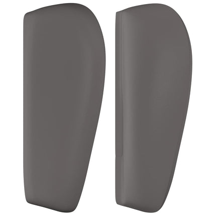 sengegavl med kanter 93x23x78/88 cm kunstlæder grå