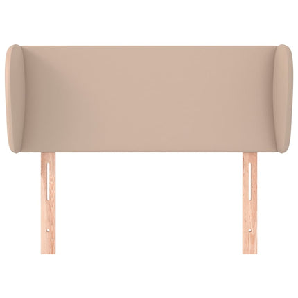sengegavl med kanter 103x23x78/88 cm kunstlæder cappuccino