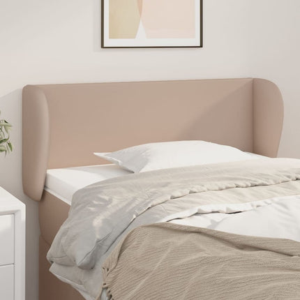 sengegavl med kanter 103x23x78/88 cm kunstlæder cappuccino
