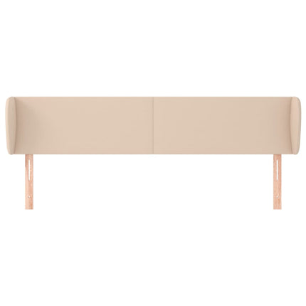 sengegavl med kanter 183x23x78/88 cm kunstlæder cappuccino