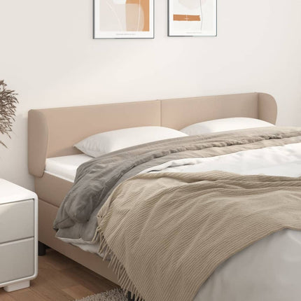 sengegavl med kanter 183x23x78/88 cm kunstlæder cappuccino