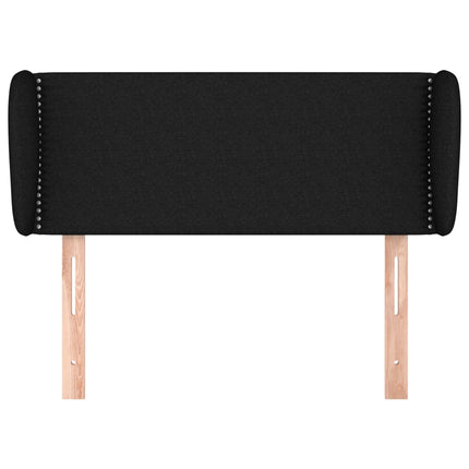 sengegavl med kanter 93x23x78/88 cm stof sort