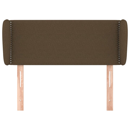 sengegavl med kanter 103x23x78/88 cm stof mørkebrun