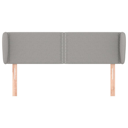 sengegavl med kanter 147x23x78/88cm stof lysegrå