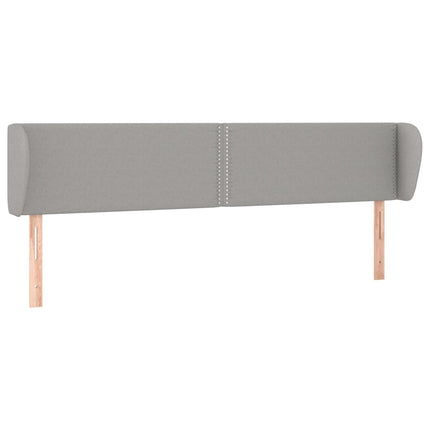 sengegavl med kanter 183x23x78/88cm stof lysegrå