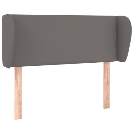sengegavl med kanter 83x23x78/88 cm kunstlæder grå