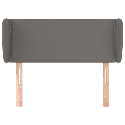 sengegavl med kanter 103x23x78/88 cm kunstlæder grå