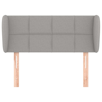 sengegavl med kanter 83x23x78/88 cm stof lysegrå