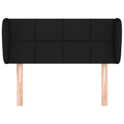 sengegavl med kanter 83x23x78/88 cm stof sort