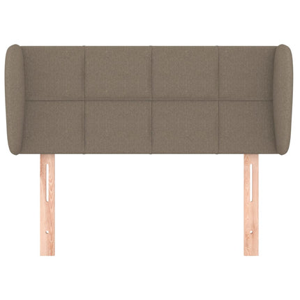 sengegavl med kanter 83x23x78/88 cm stof gråbrun