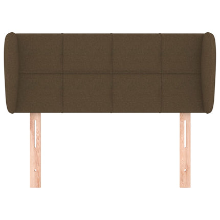 sengegavl med kanter 103x23x78/88 cm stof mørkebrun