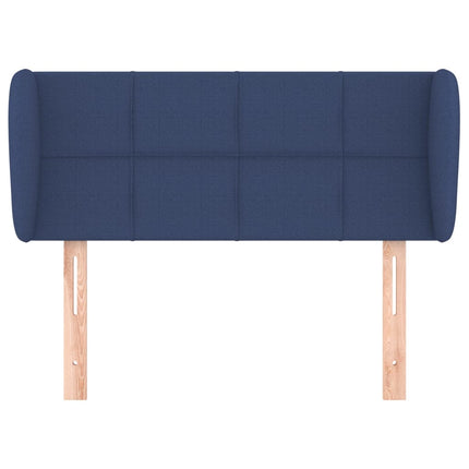 sengegavl med kanter 103x23x78/88 cm stof blå