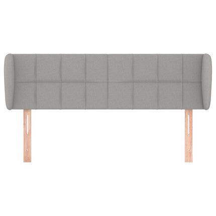 sengegavl med kanter 147x23x78/88cm stof lysegrå