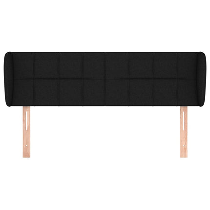 sengegavl med kanter 147x23x78/88 cm stof sort