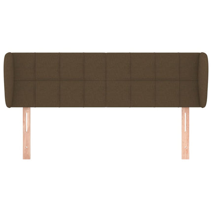 sengegavl med kanter 147x23x78/88 cm stof mørkebrun