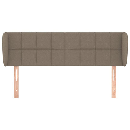 sengegavl med kanter 147x23x78/88 cm stof gråbrun