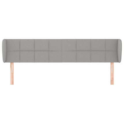 sengegavl med kanter 183x23x78/88cm stof lysegrå