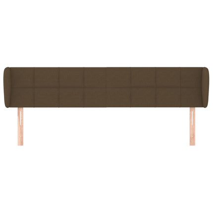 sengegavl med kanter 183x23x78/88 cm stof mørkebrun