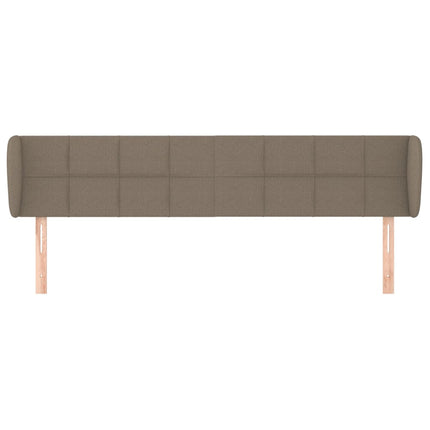sengegavl med kanter 203x23x78/88 cm stof gråbrun