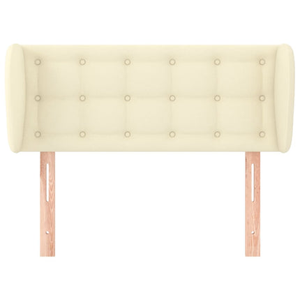 sengegavl med kanter 93x23x78/88 cm kunstlæder cremefarvet