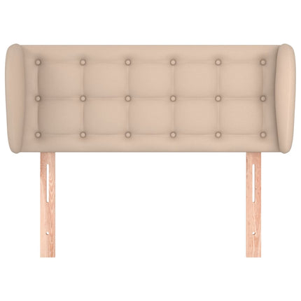 sengegavl med kanter 93x23x78/88 cm kunstlæder cappuccino