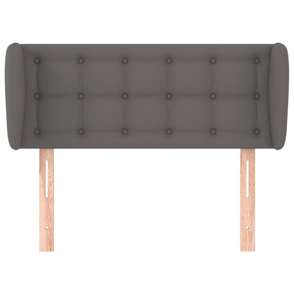 sengegavl med kanter 103x23x78/88 cm kunstlæder grå