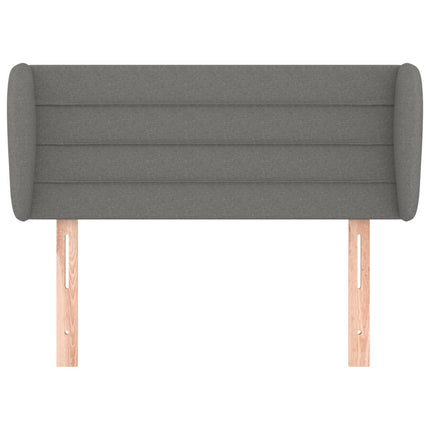 sengegavl med kanter 83x23x78/88 cm stof mørkegrå
