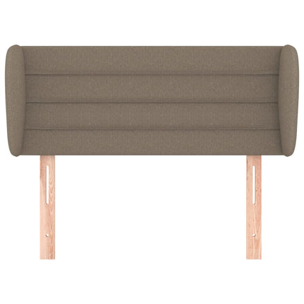 sengegavl med kanter 83x23x78/88 cm stof gråbrun