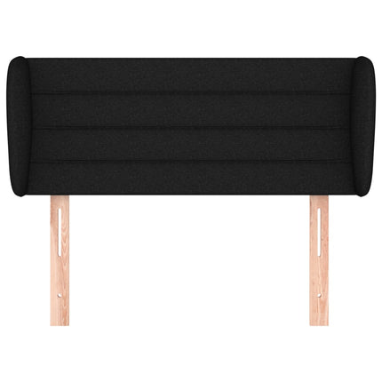 sengegavl med kanter 93x23x78/88 cm stof sort