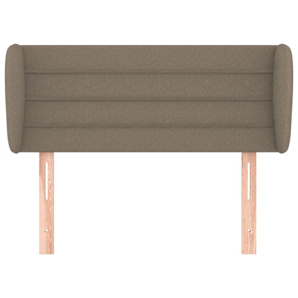 sengegavl med kanter 93x23x78/88 cm stof gråbrun
