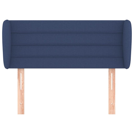 sengegavl med kanter 103x23x78/88 cm stof blå