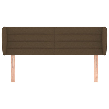sengegavl med kanter 147x23x78/88 cm stof mørkebrun