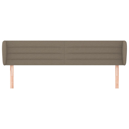sengegavl med kanter 203x23x78/88 cm stof gråbrun