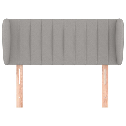 sengegavl med kanter 83x23x78/88 cm stof lysegrå