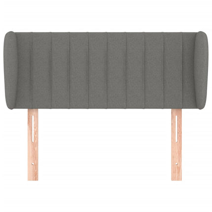 sengegavl med kanter 83x23x78/88 cm stof mørkegrå